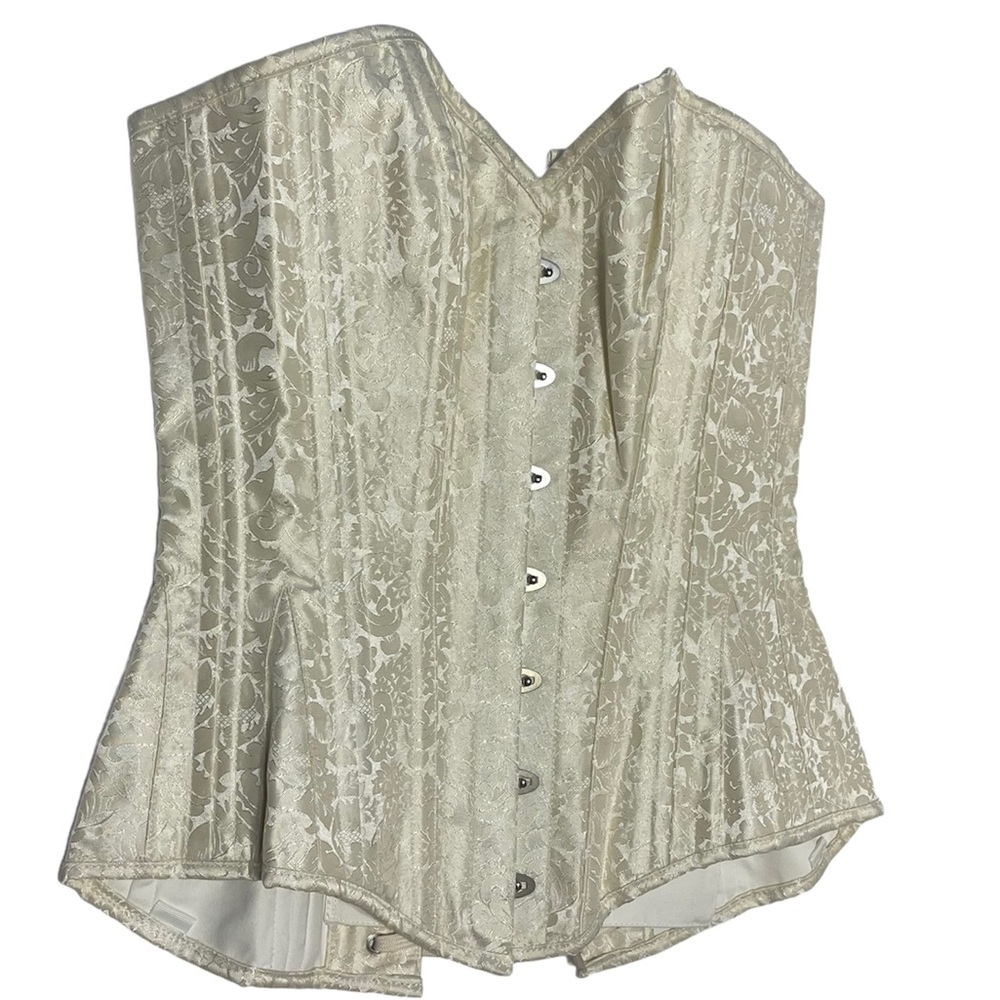 Corset Story Sz 28” Brocade Floral Overbust Bustie